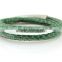 Green Color Genuine Snakeskin Leather Bracelet Bangle with Stainless Steel Button Jewelry Manufacturer