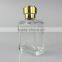 good transparent glass bottle perfume with golden cap