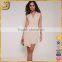 Hot selling women customized nude sleeveless blazer style dress