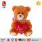 Plush stuffed plush soft valentines teddy bear with heart China Yangzhou manufacture customize wholesale