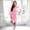 Cheap silk satin solid color short bath robe