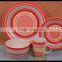 red yellow green hand painted dinner sets stoneware wholesale