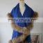 2016 Winter Women Cashmere Cape Wraps Genuine Real Raccoon Fur Trim Pashmina Shawl