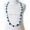 chunky bubblegum necklace,BPA free teething necklace,silicone beads necklace teether