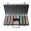 300 Ct Monte Carlo "Poker Room" Clay Poker Chip Set w/ Aluminum Case + Cut Cards