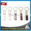 Quality faux skin leather key chain rings with Neuter Stripe or Single color