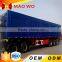 New 3 axle dry food transport van type box semi trailer for sale