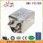 cUL Certification Low Pass Single Phase EMI RFI Noise Filter