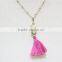 Short Ball Chain Necklace w/ Pink Silk Tassel Necklace Goldtone Infinity Necklace2016 Fashion Style Wholesale