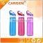 700ml flip carabiner top sport plastic drinking bottle