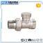 ART.5047 Competitive Price Copper China Supplier Forged Nickel Plated Brass Male Threaded Angle Radiator Valve With Brass Handle