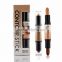 kiss beauty cosmetic double-end highlight, brighten,concealer and contour fundation makeup contour stick