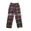 wholesale cotton woven yarn dyed flannel pants men/women elastic waistband sleep pajamas with drawstring