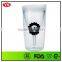 Customized 10 ounce Double layer Christmas plastic wine glass with lid