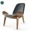 HY2007 Resell ASH/Walnut Wood Shell Chair for Indoor
