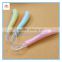 Hard handle & soft head BPR free silicone baby feeding spoon, BPR FREE silicone baby feeding spoon with transparent soft head