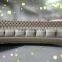 Italian Grey leather C shape sectional sofa set
