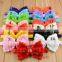 Hot cute Chiffon Rose butterfly Bows Shabby Solid Color Bows Hair Headband