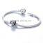 D108 sterling silver animal dog charm,antique silver bracelet charm with crystal