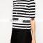 High fashion design sexy women sweater cheap women metallic stripes sweater