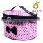 beauty cosmetic case pink makeup case/ cosmetic PU leather box,cosmetic display case