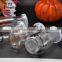 CD-601-035H 100ml clear glass long Pudding bottle pudding jar with lids for halloween