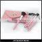 12 pcs cosmetic brush professional brush set makeup brushes pink pu leather hand bag
