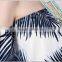 Bonvatt The new wild one-word strapless shirt collar sleeves cotton printing t-shirt female