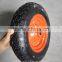 Heavy duty wheels and casters with super-elastic solid rubber tires