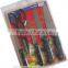 Stainless steel knife set with scissor with wooden cutting board