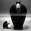 Black wine glass bottle with cork custom glass jar
