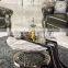 C381 Living Room Stainless Steel Marble Coffee Table