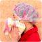 Q076 wholesale cap lovely thick waterproof bath plastic shower cap