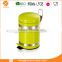 3 Litre Pedal Trash Bin White Foot Pedal Bin with Lid For Easy Opening Closing Dustbin