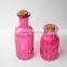 300ml portico vertical stripe colored glass bottle with wooden cork
