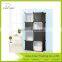 Flower Printed Multifunction Floding Wardrobe Plastic Storage Cabinet Cube