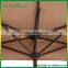 Outdoor 9FT Tan Steel Half Patio Umbrella with Crank
