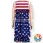Summer Children Clothes Teen Girl Clothing Set Baby Girls Chevron Clothing Sets With Ruffle