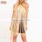 Black Halterneck Fluorescent Tassel Bodycon Dress