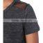 Wholesale Women Round Neck Short Sleeves Polka Dot Sheer Panel Linen T-shirt(DQE0153T)