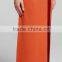 fashion wool blend A-line splited front maxi long ladies knit skirt