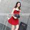 Z&M Women's 2017 sex babydoll dress taobao dress evening dress red short