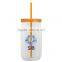 USA Made 27 oz Tritan Mason Jar With Screw-On Lid and Digital Imprint - measurements molded into side of jar