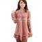 Lace Women Sweater Dress Oversized Pink Knitted Pullovers Sweaters