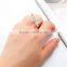 Adjustable Rings Silver Plated Butterfly Animal Clear Rhinestone