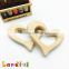 Hot Non-Toxic Wood Organic Heart Teething Ring Wooden Baby Toys