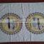 dyed border good quality 100%cotton velour printed kitchen tea towel
