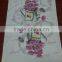 dyed border good quality 100%cotton velour printed kitchen tea towel
