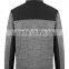 grey melange coarse knitted fleece mens winter jacket outwear