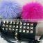 2016 Fashion Beautiful bag or garment charms pom wholesale genuine fox fur pompom